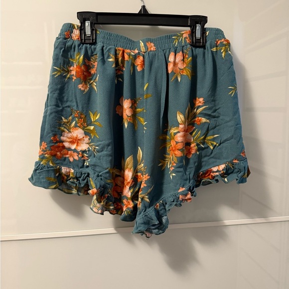 America Eagle 🦅 Floral Teal Women's Shorts - Picture 3 of 3